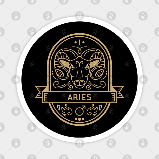 Aries Golden Sigil Magnet by MimicGaming